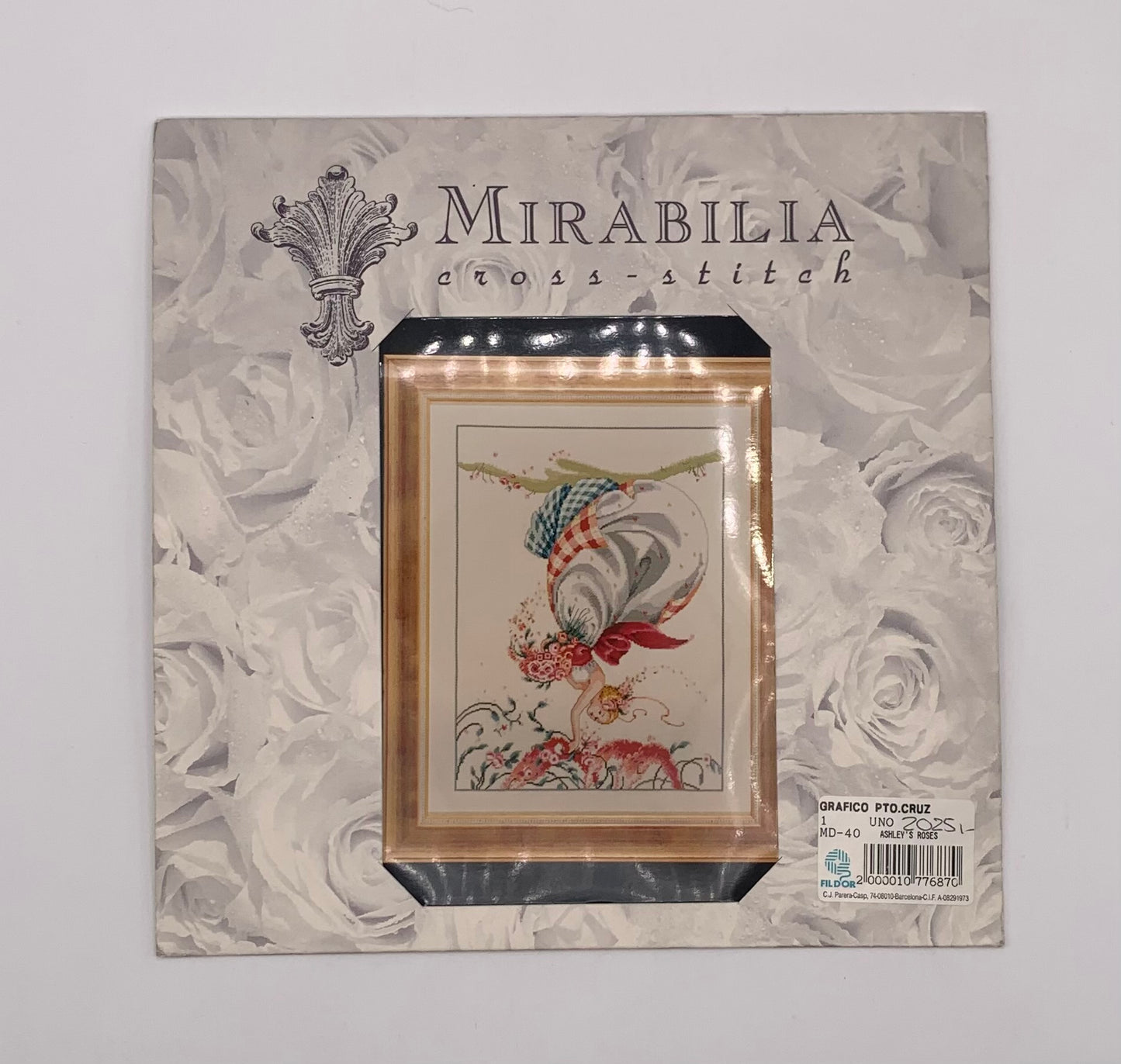 Plantilla "Ashley's roses" MIRABILIA / Punto de cruz (Idioma inglés)