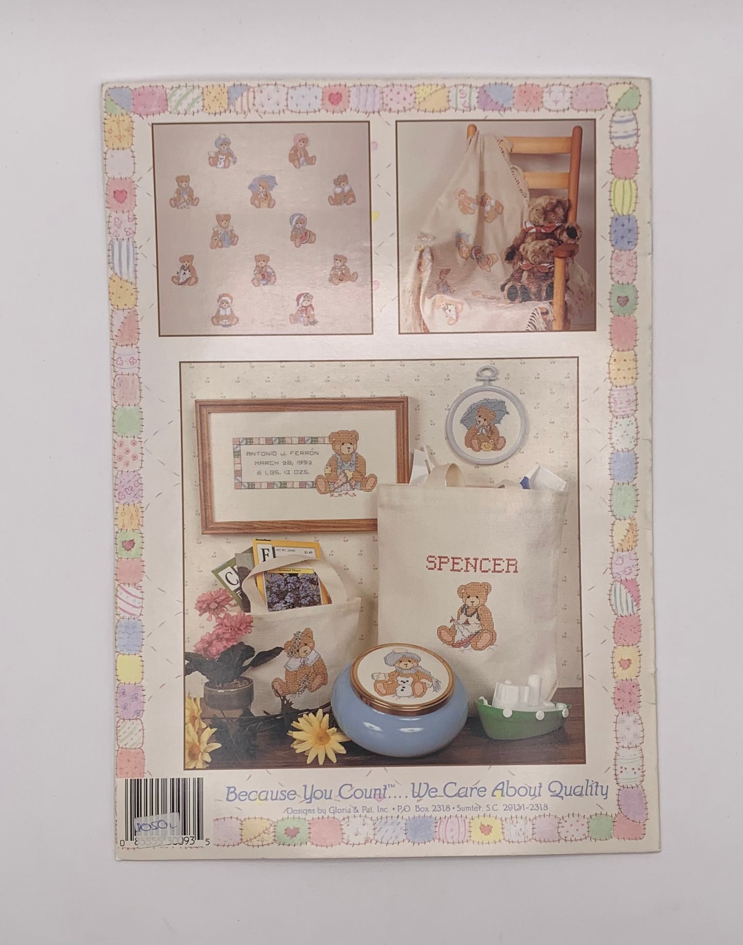 Plantilla "Cherished teddies" A calendar year in miniature / By Priscilla Hillman 1994 (Idioma inglés)