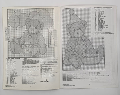 Plantilla "Cherished teddies" Birthdays Nº 100 By Priscilla Hillman DMC (Idioma inglés)