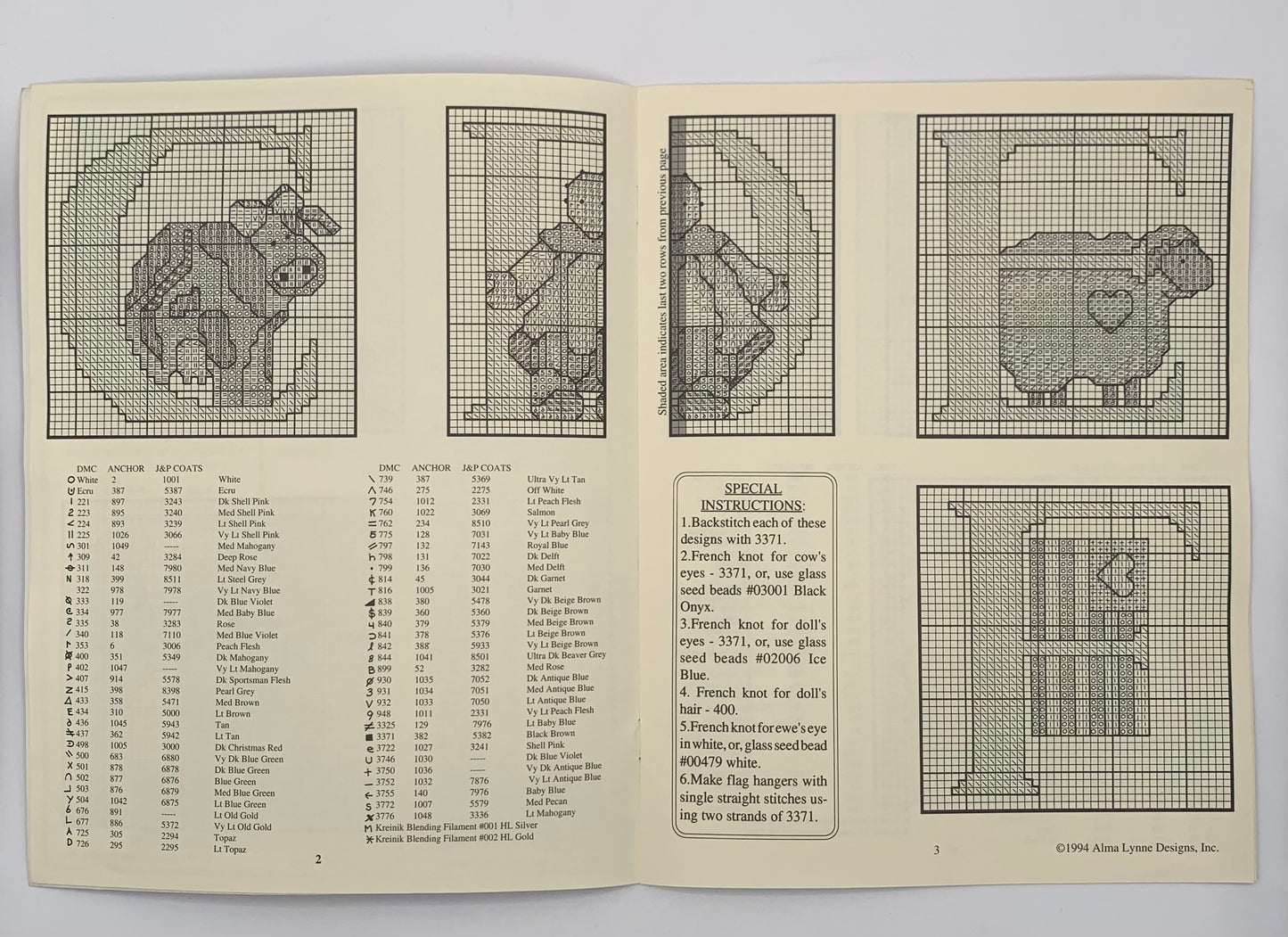 Plantilla "Country ABC's" Alma Lynne designs 1994 (Idioma inglés)