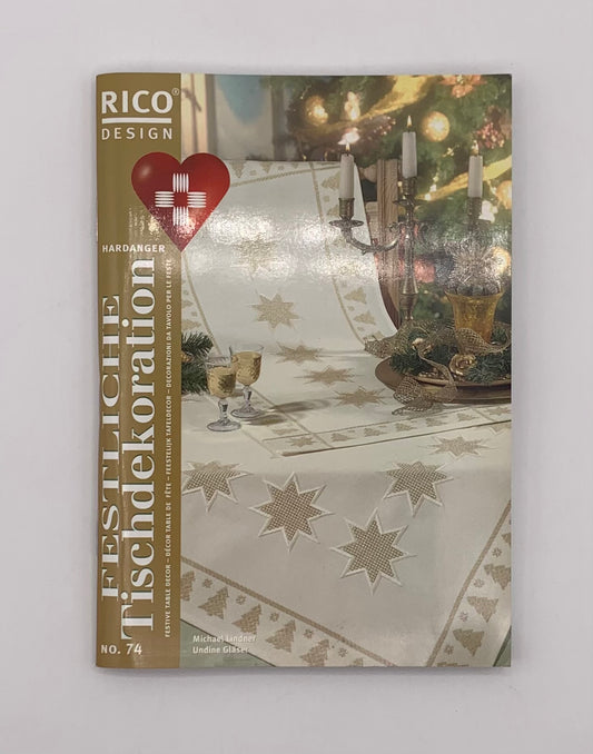 Plantilla "Festive table decor" Nº 74 Punto de cruz / RICO Design (Idioma inglés)