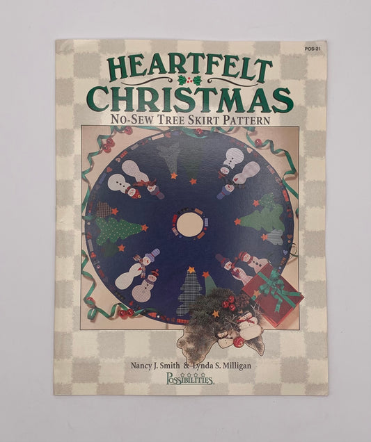 Plantilla "Heartfelt Christmas" No-sew tree skirt pattern (Idioma inglés)