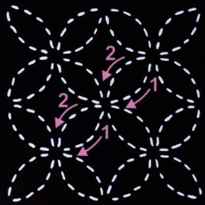 Plantilla Sashiko - Siete Tesoros-Shippou - 4x4"