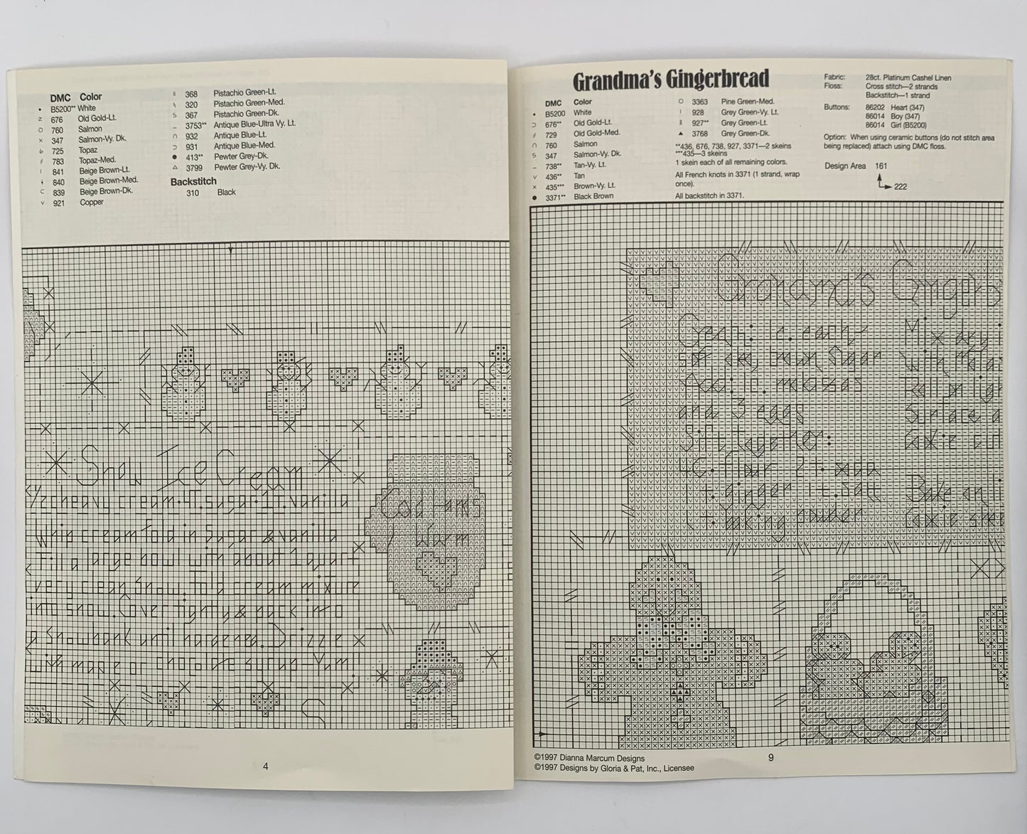 Plantilla "Snow buddies folk art sampler" By Dianna Marcum 1997 (Idioma inglés)