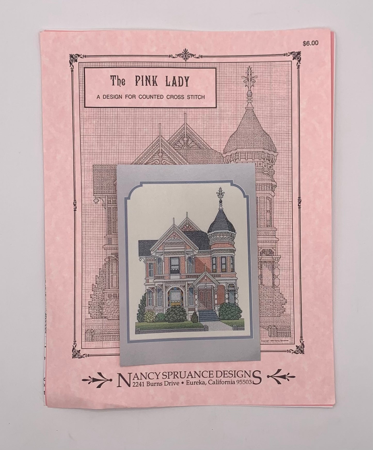 Plantilla "The pink lady" Punto de cruz (Idioma inglés)