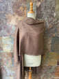 Poncho vintage italiano en color topo