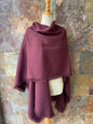Poncho vintage italiano en color vino
