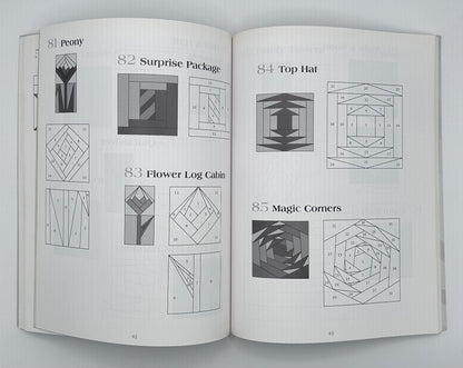 Revista "202 little log cabin blocks" By Linda Causee - 1999 (Idioma inglés)
