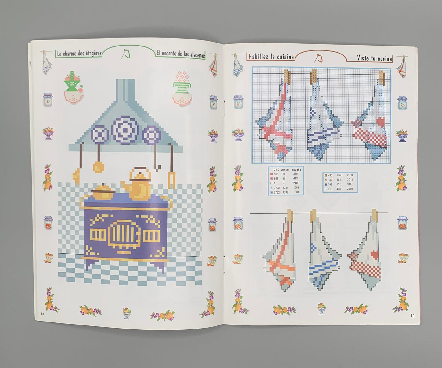 Revista "Esquemas para punto de cruz" Cocina Nº 4 - Ediciones LINCRO