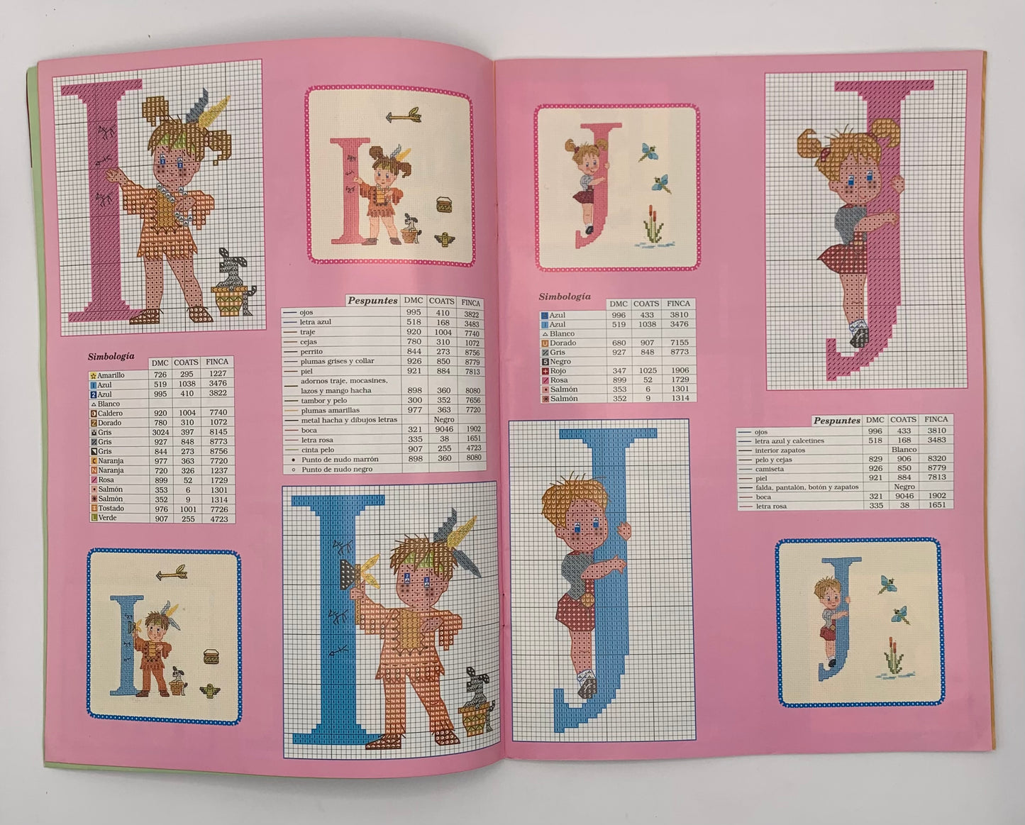 Revista "Iniciales en punto de cruz" Creaciones Artime 1998