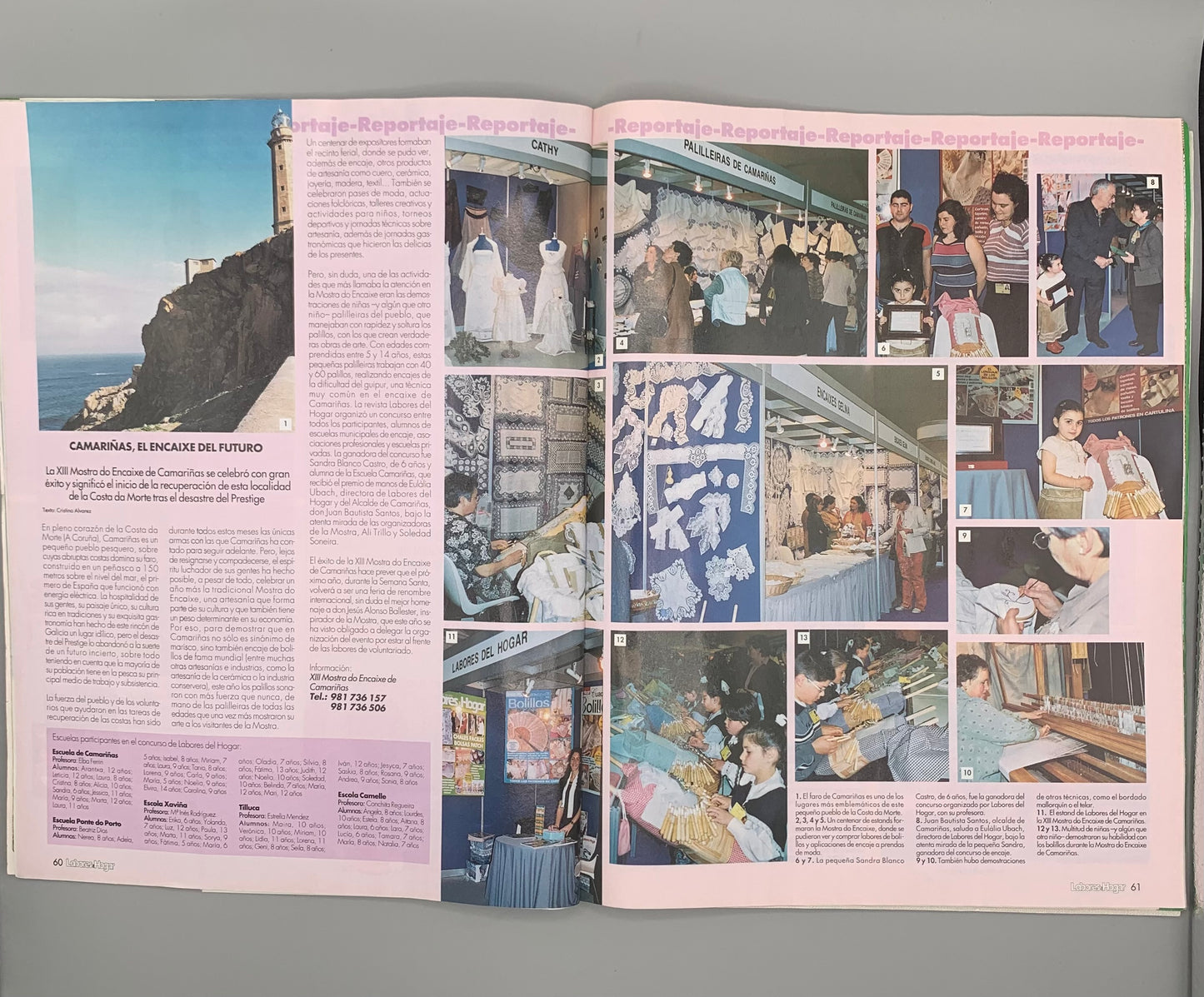 Revista "Labores del hogar" Nº 536 Octubre 2003 - Punto a mano, complementos