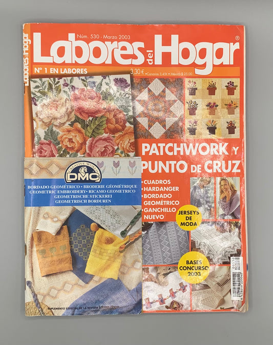 Revista "Labores del hogar" Patchwork y punto de cruz Nº 530