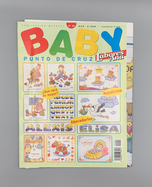 Revista "Las labores de Ana" BABY Punto de cruz Nº 26