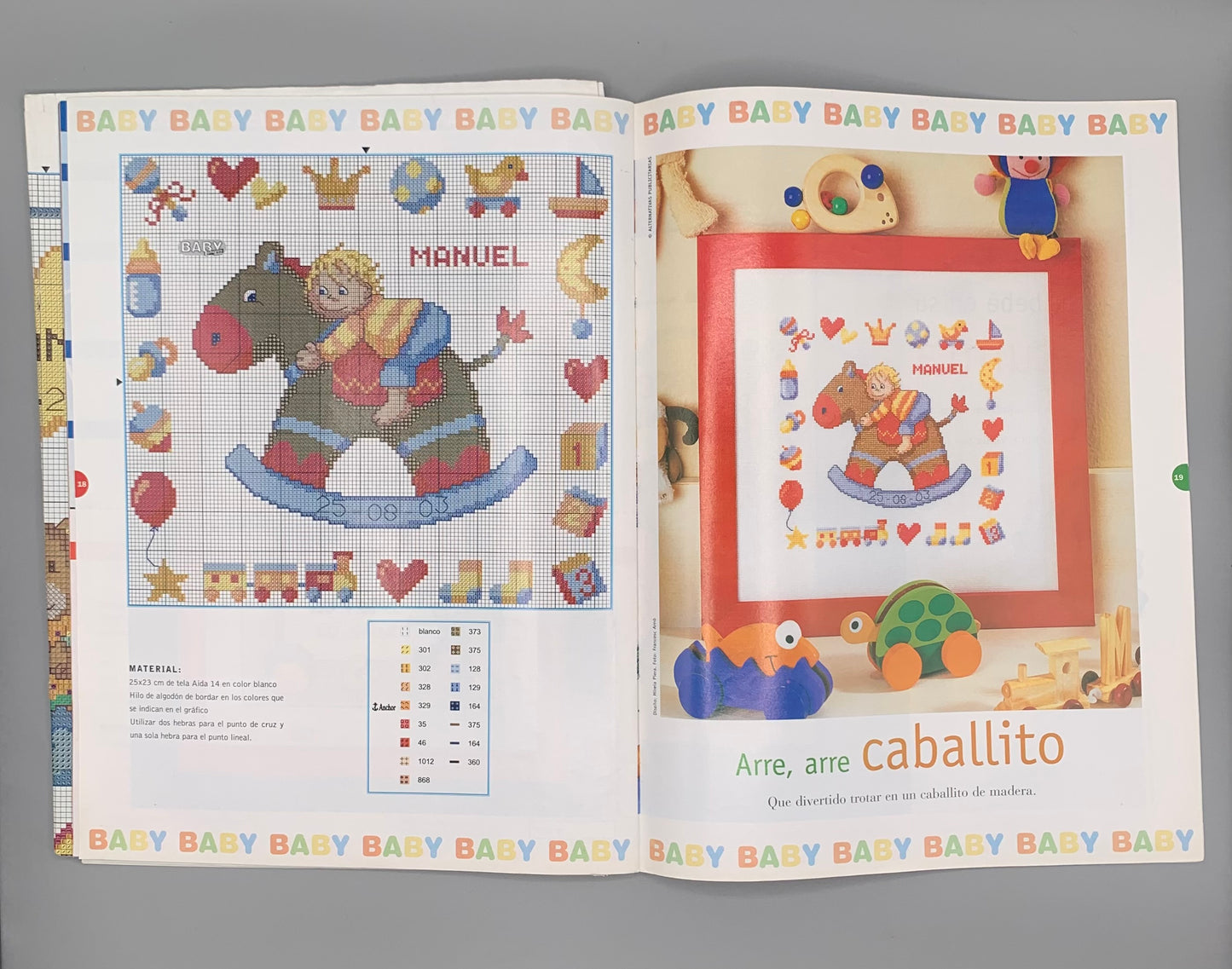 Revista "Las labores de Ana" BABY Punto de cruz Nº 26