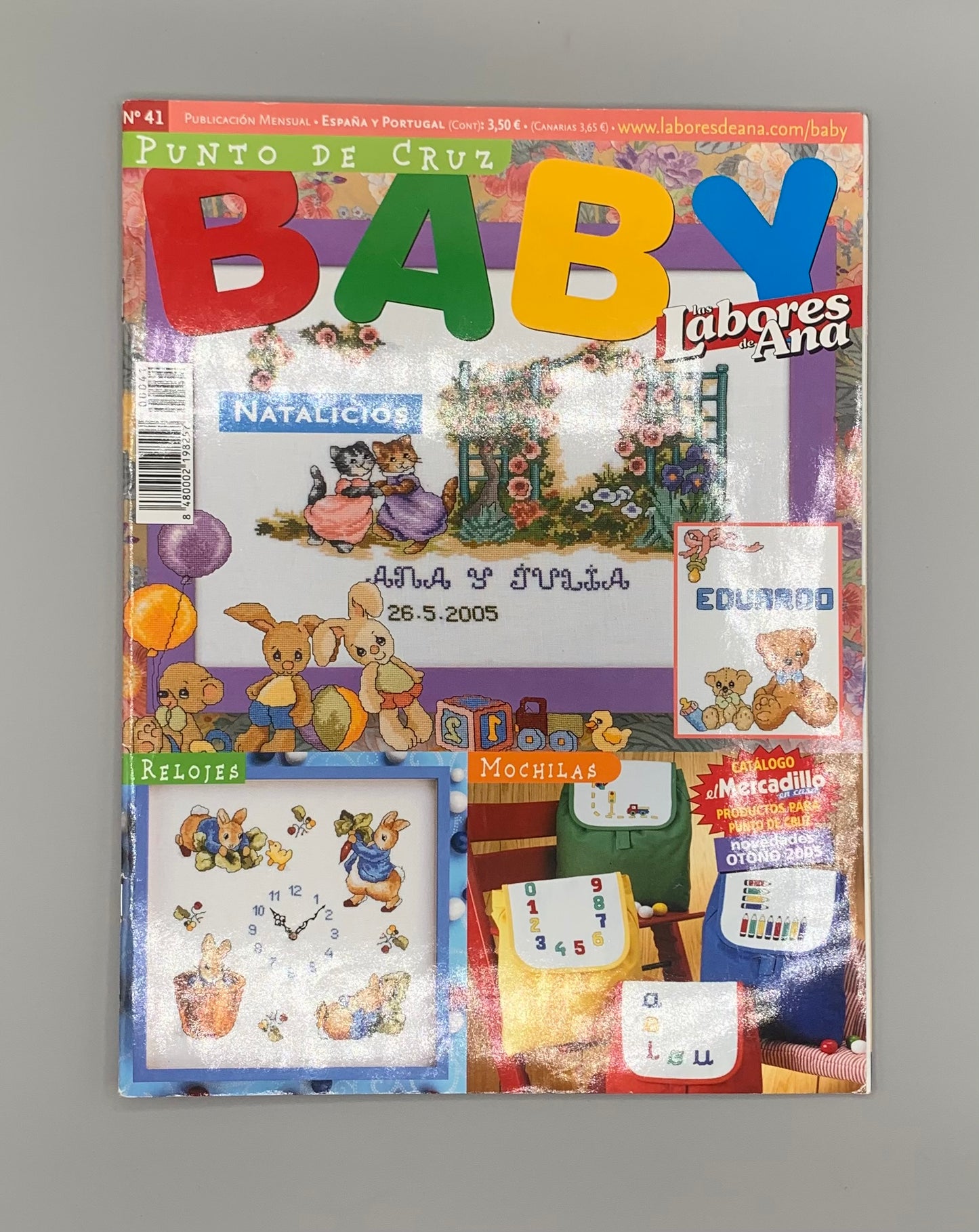 Revista "Las labores de Ana" BABY Punto de cruz Nº 41