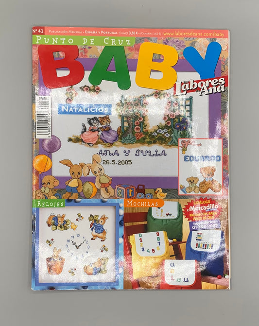 Revista "Las labores de Ana" BABY Punto de cruz Nº 41
