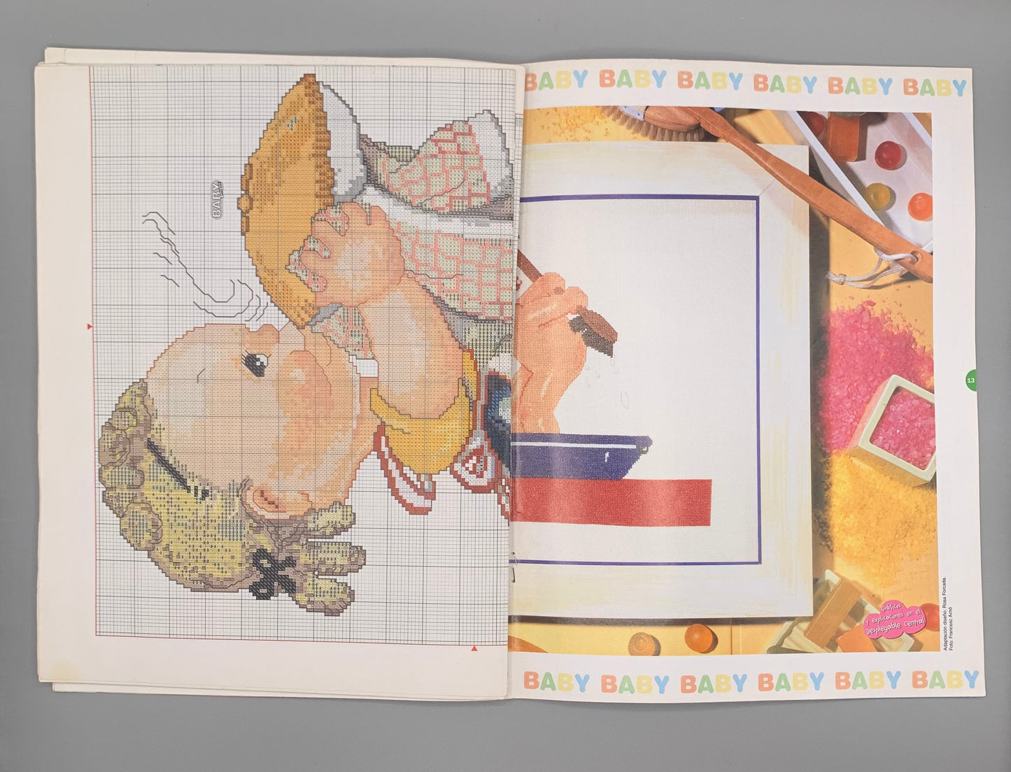 Revista "Las labores de Ana" BABY Punto de cruz Nº 7