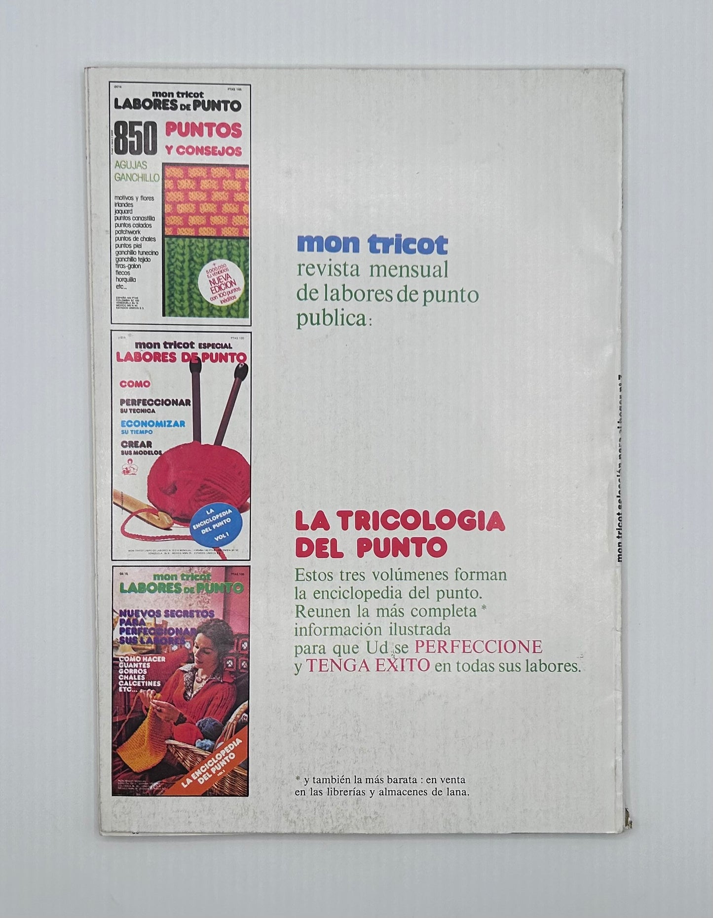 Revista "Lo mejor de mon tricot" Nº 7 / Septiembre 1977
