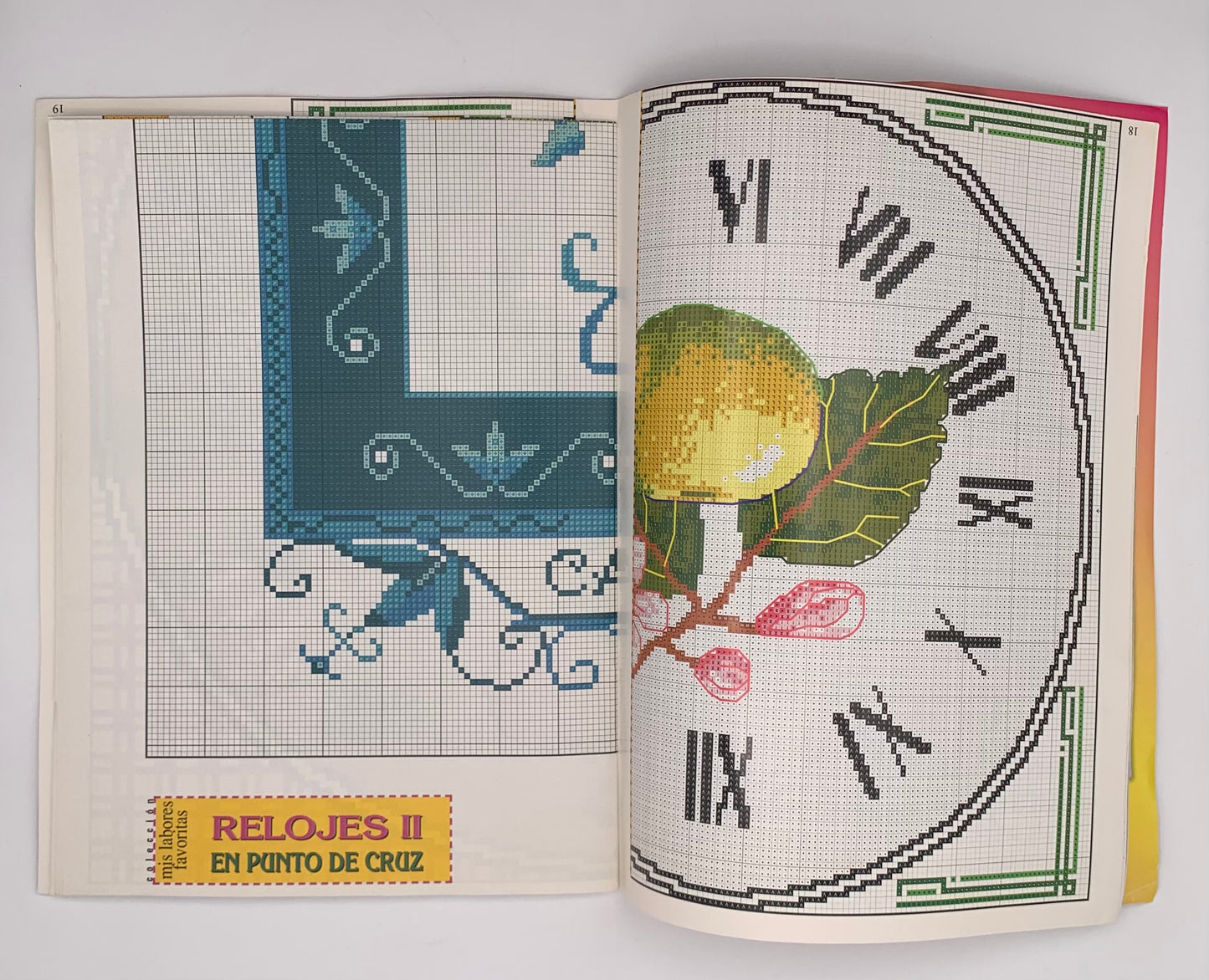 Revista "Mis labores favoritas" Relojes II en punto de cruz