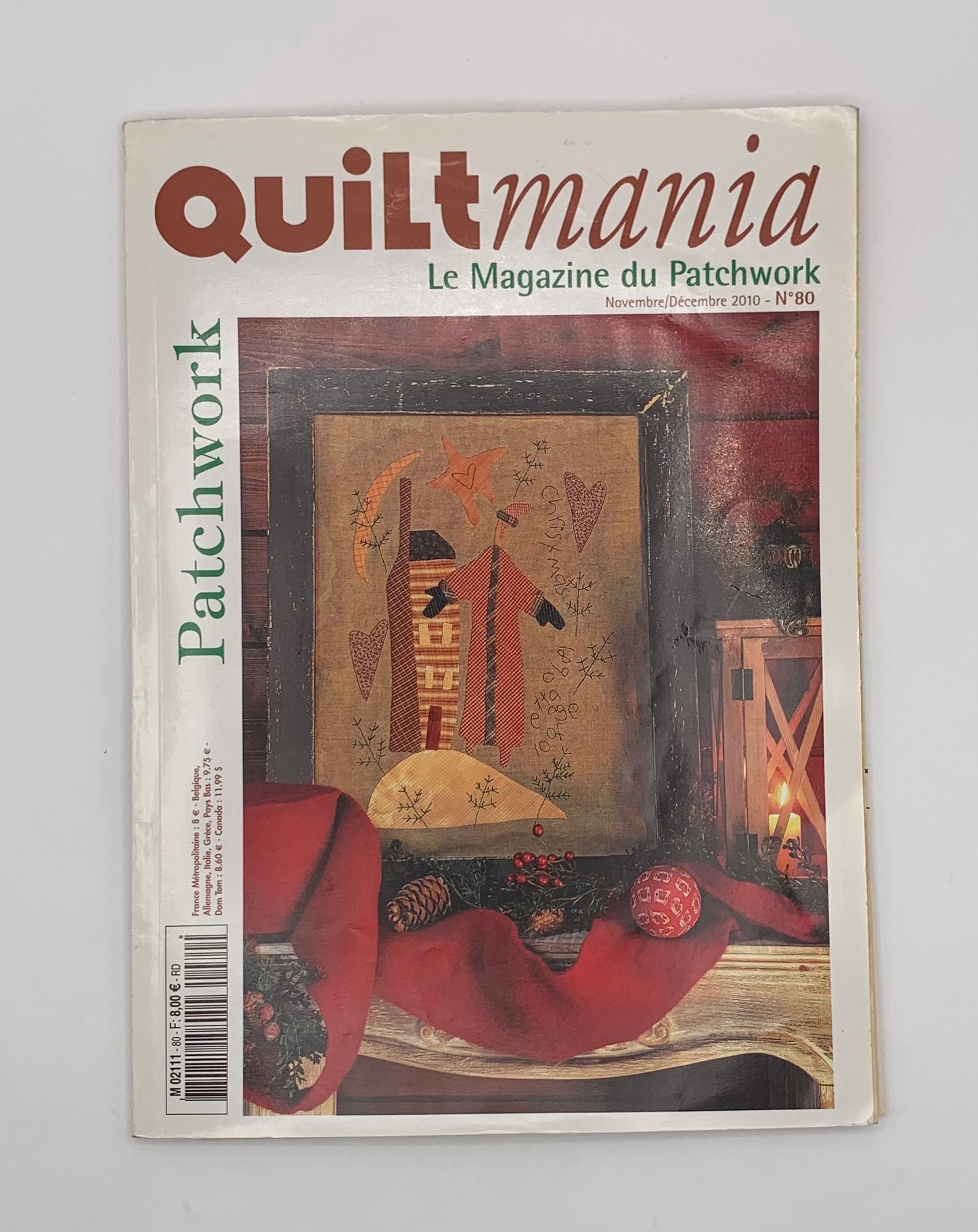 Revista "QUILTmania" Le magazine du Patchwork Nº 80 / Noviembre-Diciembre 2010 (Idioma francés)