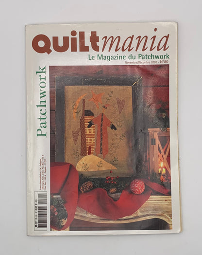 Revista "QUILTmania" Le magazine du Patchwork Nº 80 / Noviembre-Diciembre 2010 (Idioma francés)