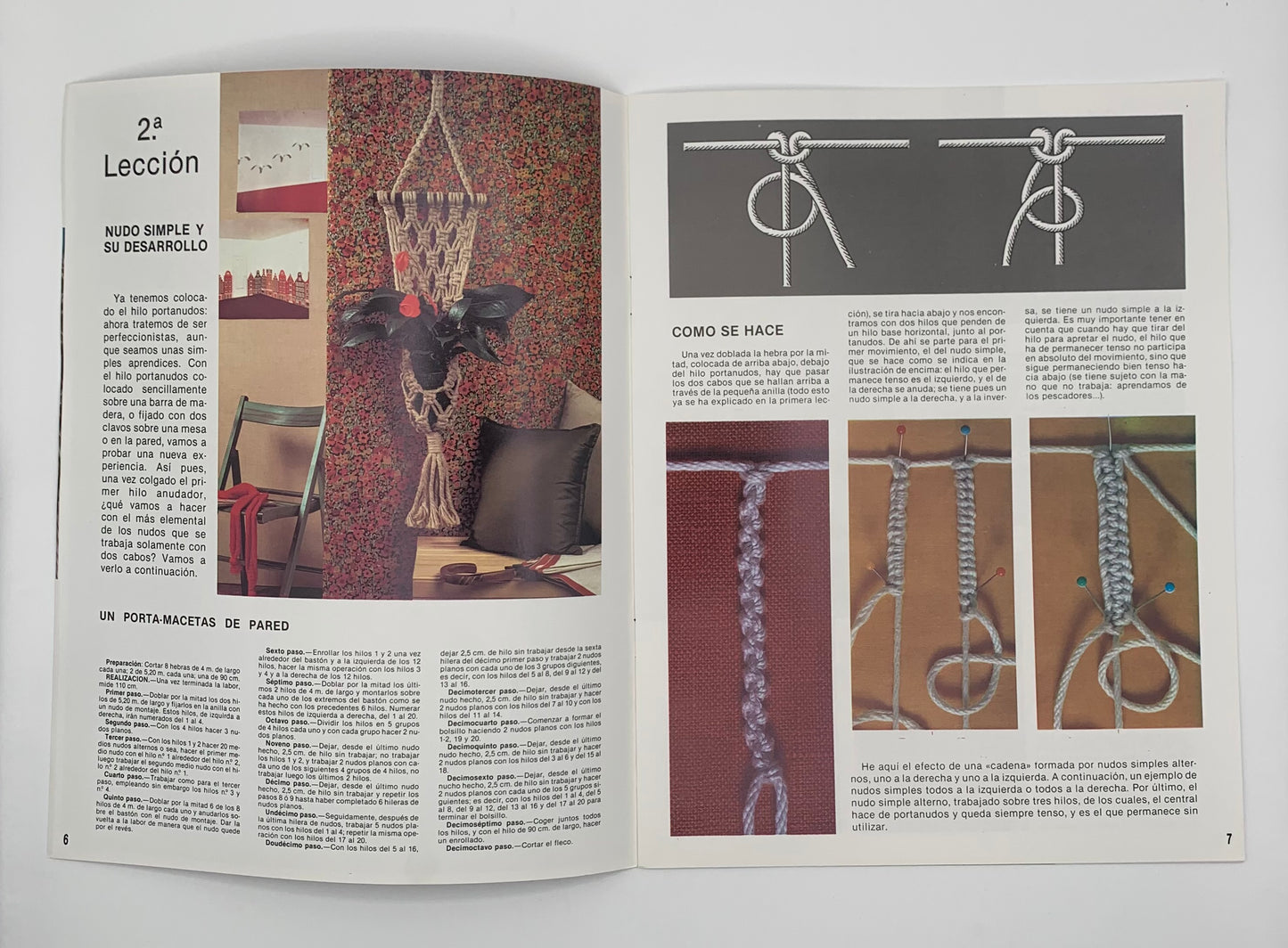Revista "Realce" Curso de macramé Nº 252