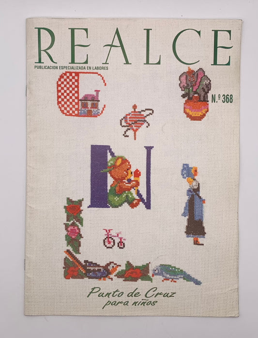 Revista "REALCE" Nº 368 Punto de cruz para niños