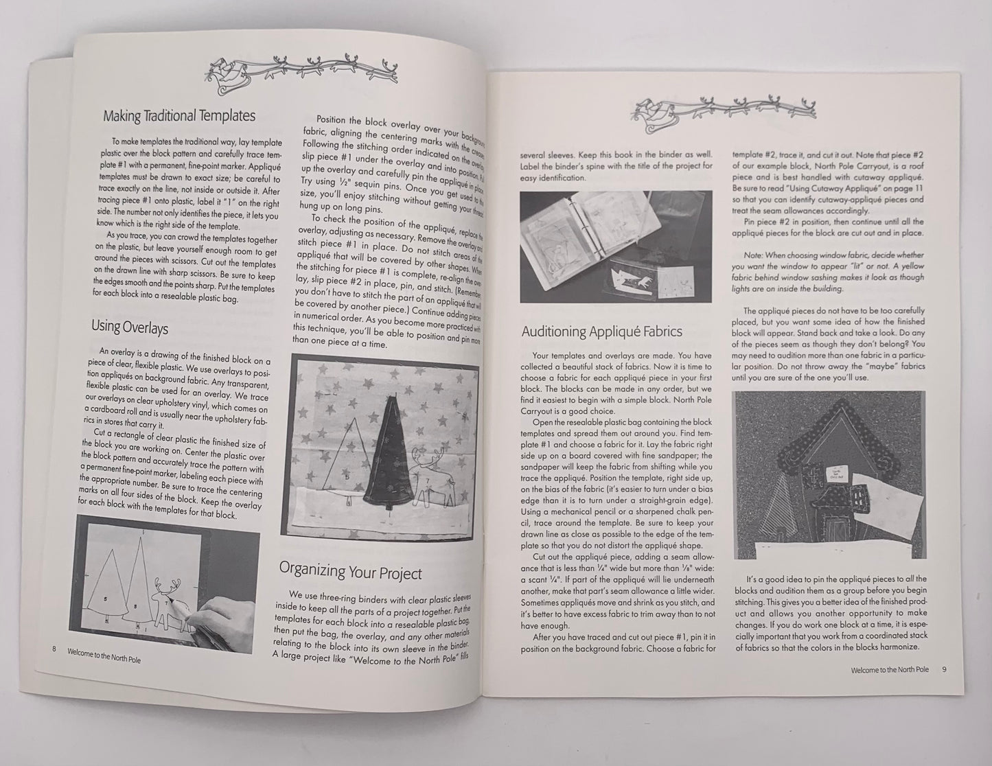 Revista "Welcome to the North Pole" Santa's village in appliqué / Piece O' Cake Designs (Patchwork) (Idioma inglés)