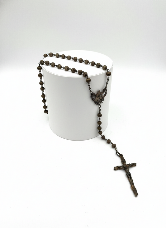 Rosario antiguo de metal