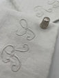 Servilleta de Lino antiguo bordada con iniciales