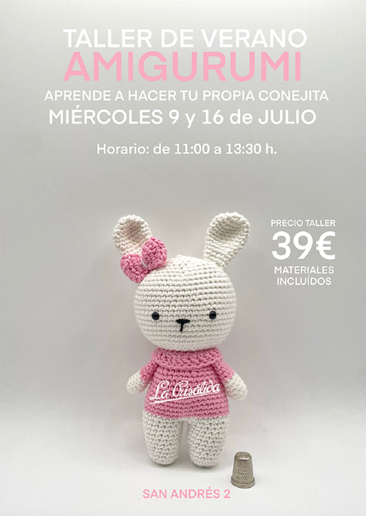 TALLER AMIGURUMI - CREA TU PROPIA CONEJITA -