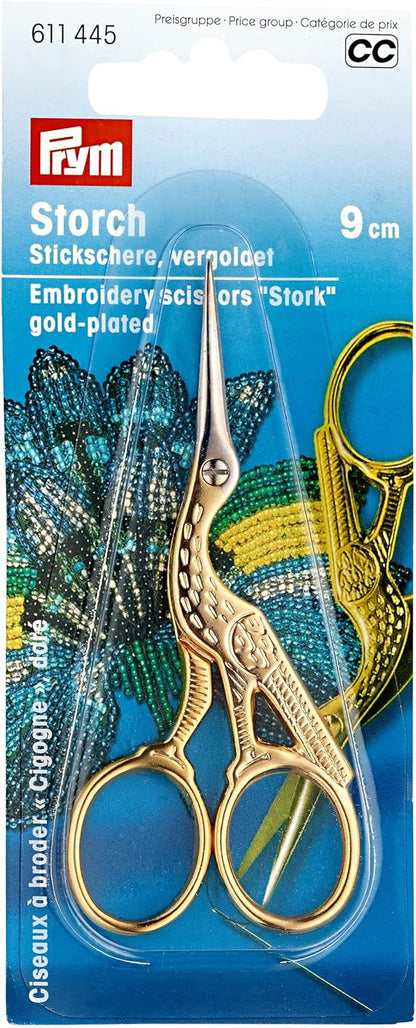 Tijera para bordar con forma de garza 9cm PRYM