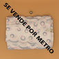 Tira bordada antigua por metro extra ancha color blanco, rosa y azul - 12cm ancho