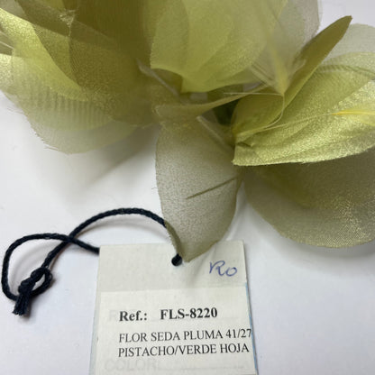 Flor de tela color pistacho