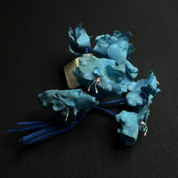 Ramillete de flores años 40 azul claro