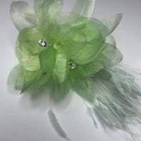 Flor de tela color verde lima